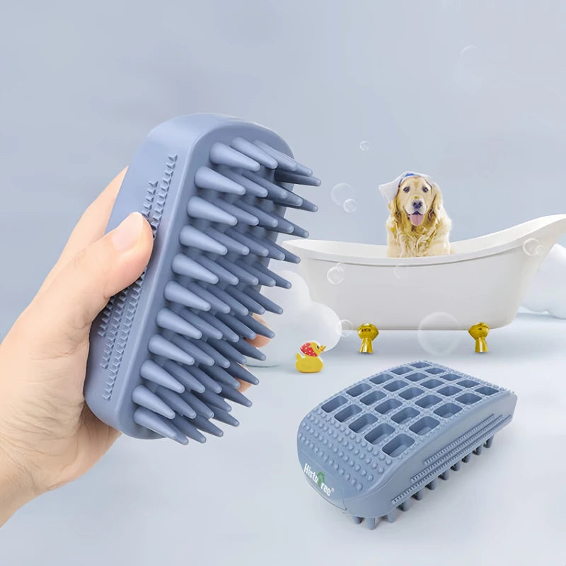 Pet Bath Brush Rubber Comb Hair Removal Brush Pet Dog Cat Cleaning Grooming Supplies Safety Silicone Brush